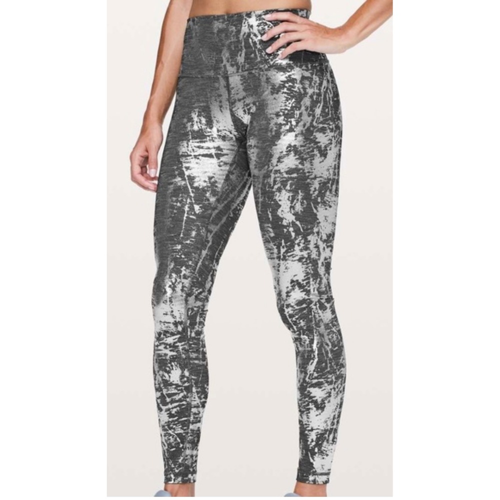 Lululemon Align High Rise Metallic Print Stirrup Leggings Women's Size Unknown